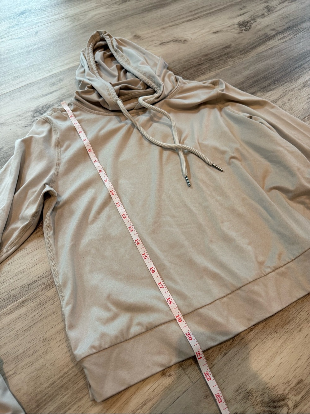 Light Beige Pullover Hoodie